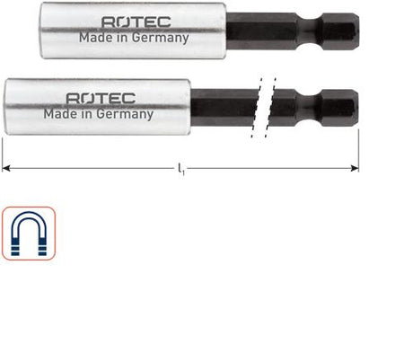 Rotec porte-embout aimant e6,3x150mm anneau en C
