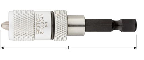 Aimant porte-embout Rotec e6,3x65mm pour vis pour plaques de plâtre