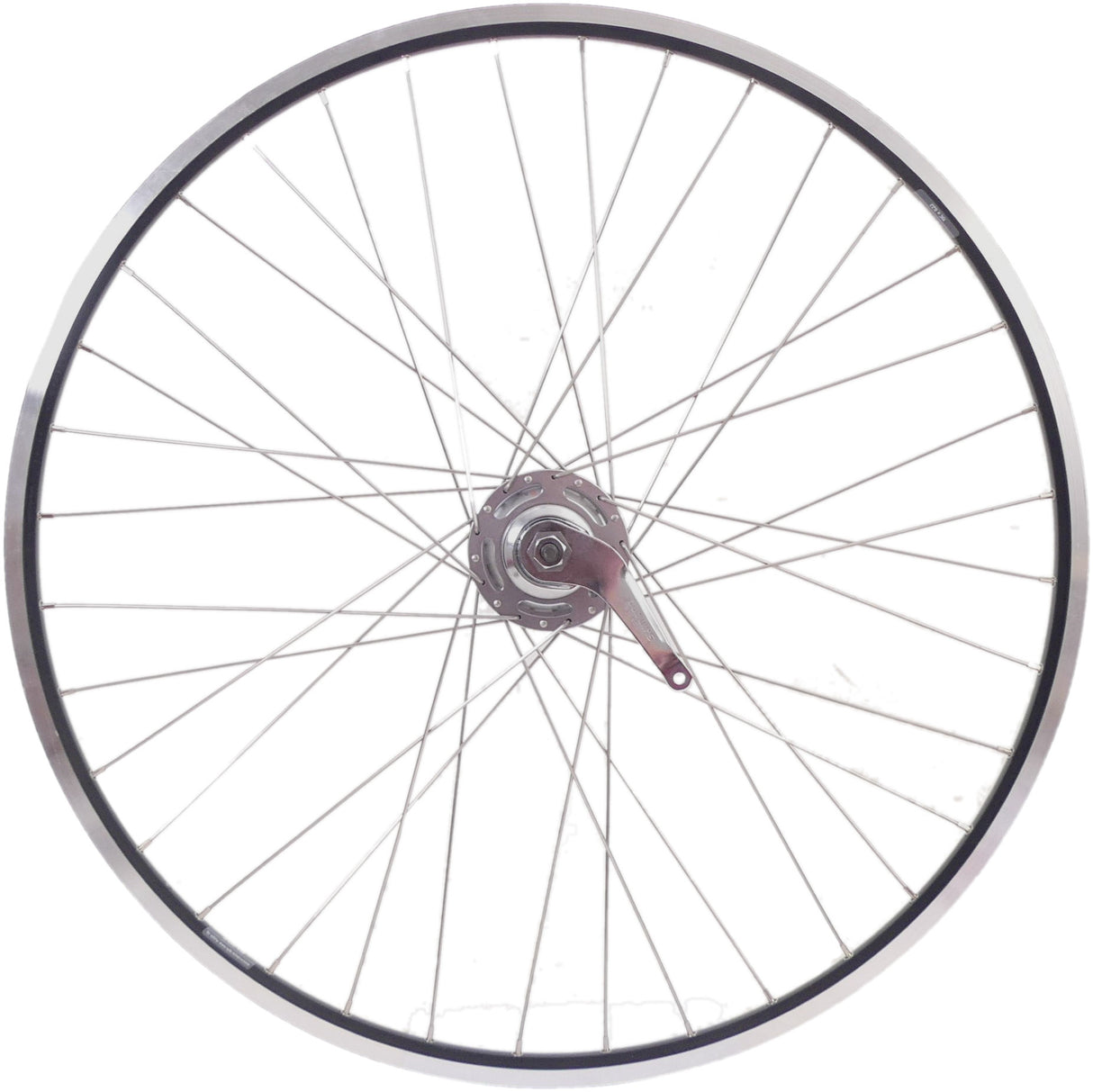 Shimano hënnescht Rad 282 x 19c Zac19 Rim mat Nexus 7 Ewechzehuelen Schwaarz Sëlwer