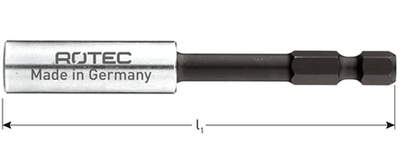 Rotec porte-embout aimant impact e6,3x80mm c-ring