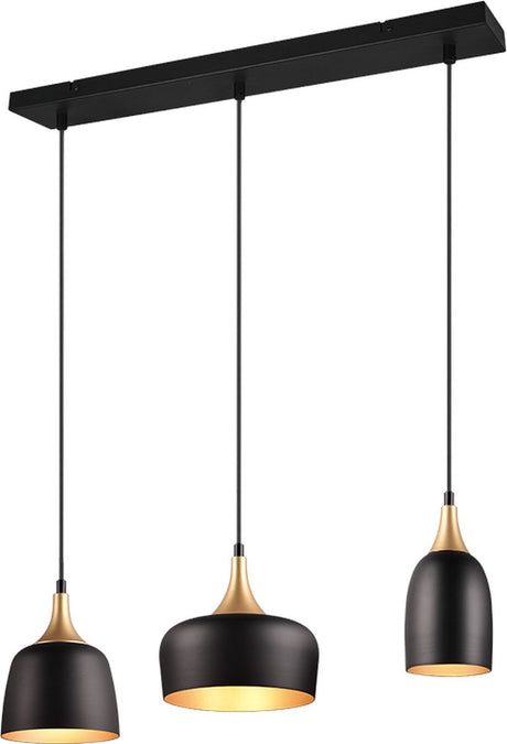 Lampe à suspension Trio chiraz - or noir