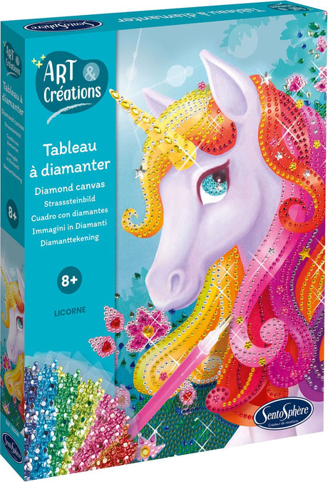 Créations artistiques toile diamant - licorne