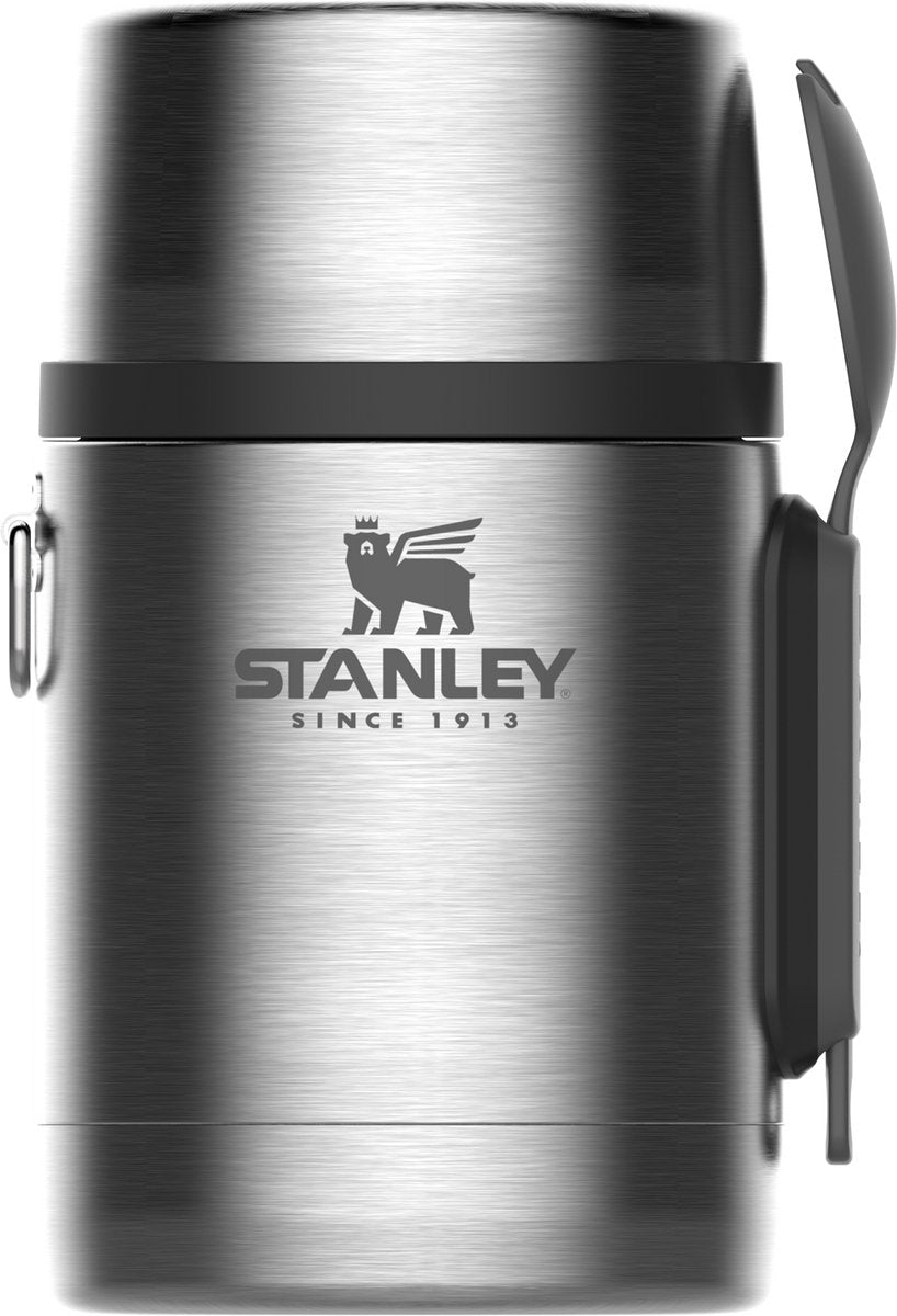 Récipient alimentaire tout-en-un Stanley Adventure avec cuillère 0,53 l - boîte à lunch thermos garde au chaud ou au froid pendant 12 heures - isolation à double paroi - étanche - sans BPA - acier inoxydable