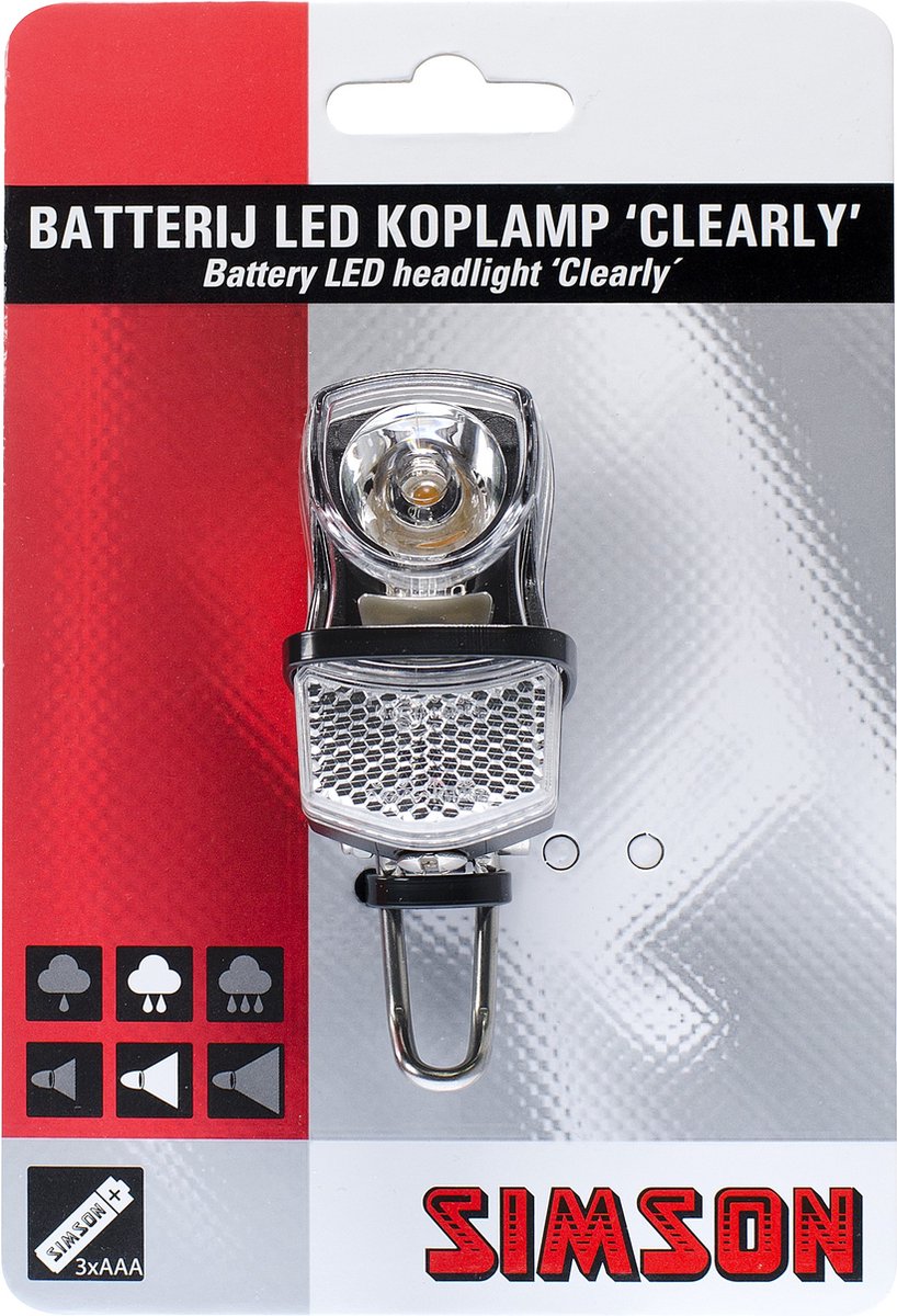 Phare clairement LED Batterie noire