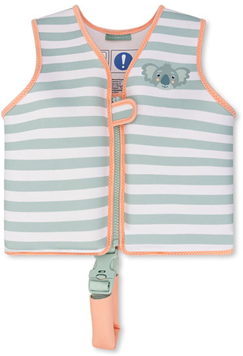 Safaris | gilet de sauvetage vert blanc 3-6 ans