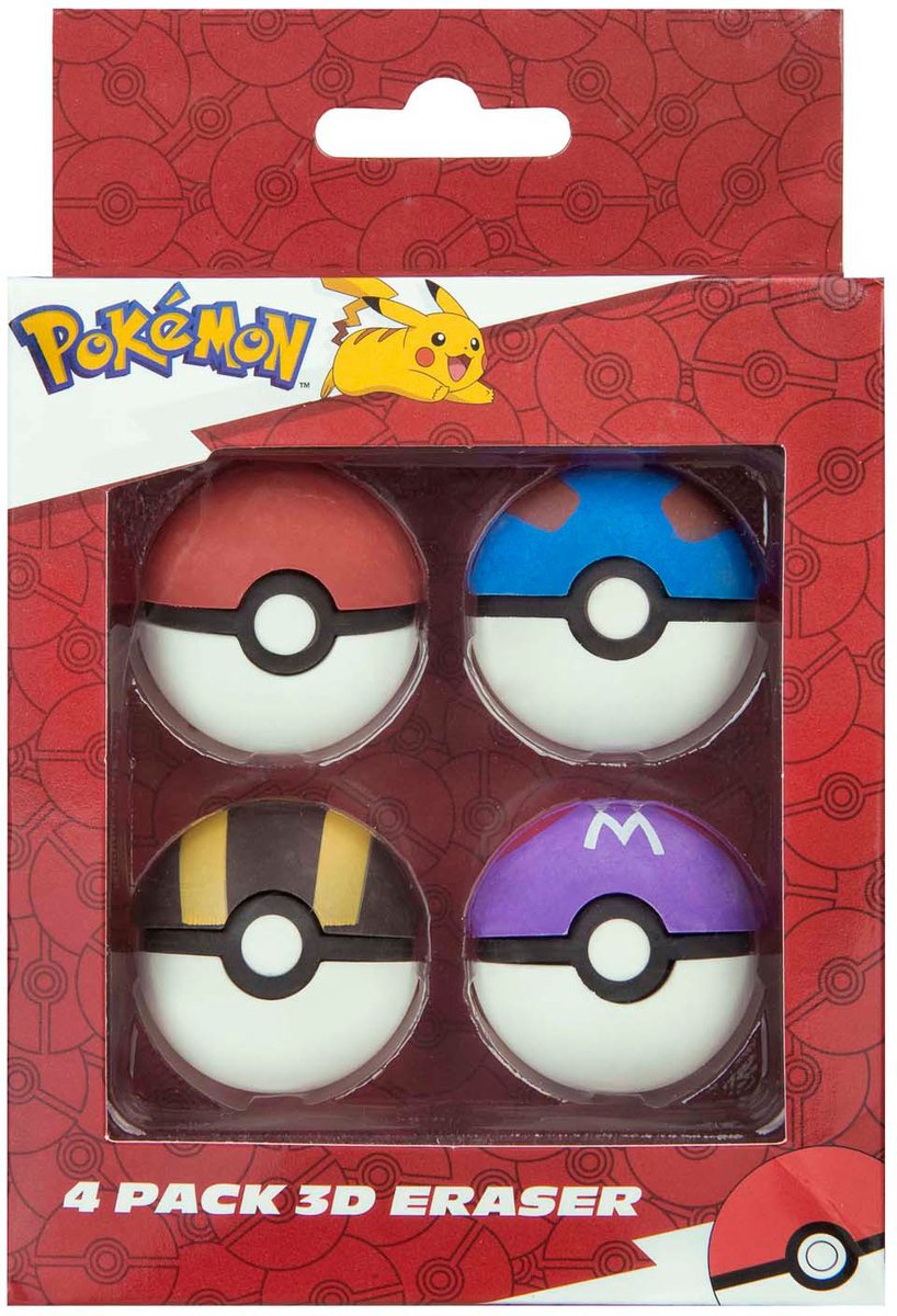 Jeu de gommes Undercover Pokémon - 4 pcs.