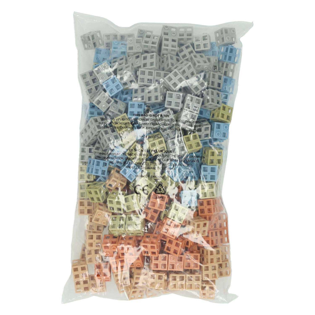Blocs de grille connectables couleurs naturelles - 300 pcs.