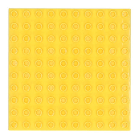 Plaque de construction jaune - 16x16cm