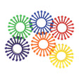 Disques de construction colorés pour la pêche Albatros - 72 pcs.