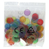 Jetons transparents colorés - 100pcs.