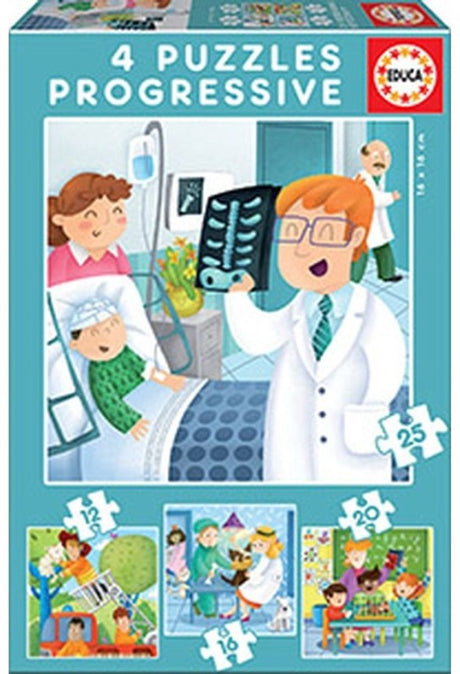 Educa - puzzles - métiers -12,16,20 25 pièces