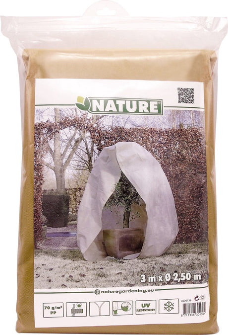 Nature - housse d'hiver - 300 x ø250cm - beige - housse - avec fermeture éclair