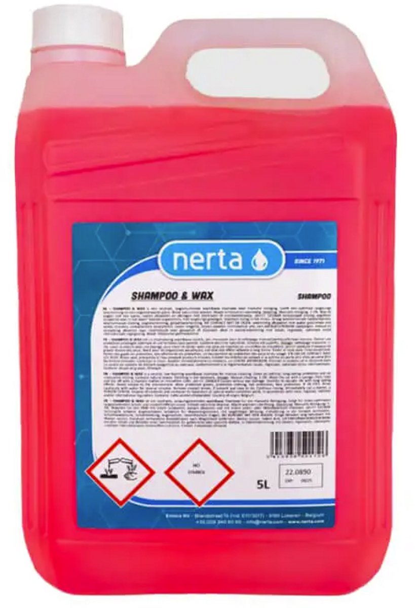 Cire de shampoing Nerta - shampoing pour voiture avec cire - cire pour voiture - 5 litres