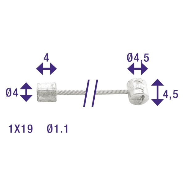 Elvedes câble intérieur de vitesse acier inoxydable nexus sa sram 2,25m