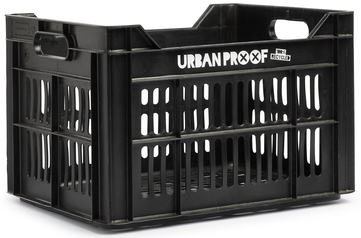 Urbanproof Bicycle Crate recyklovaná 30 litrový polypropylen černá