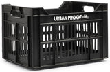 Urbanproof Bicycle Crate recyklovaná 30 litrový polypropylen černá