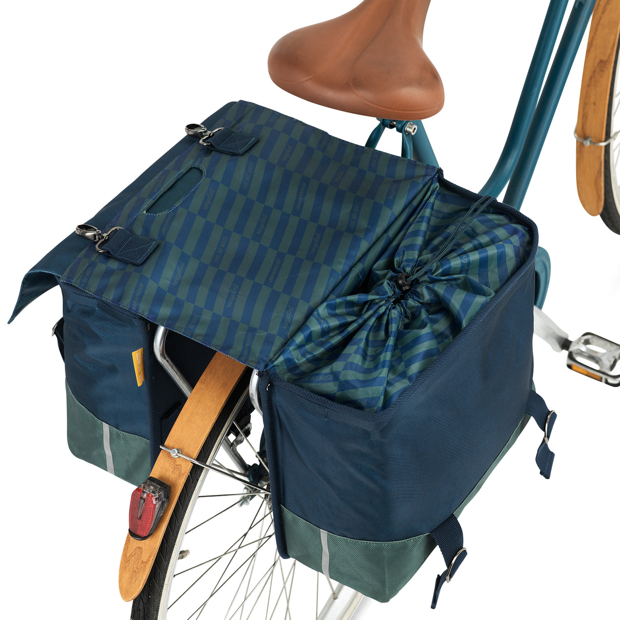 Sac à vélo double vélo urbain à l'épreuve urbaine 40L Green bleu