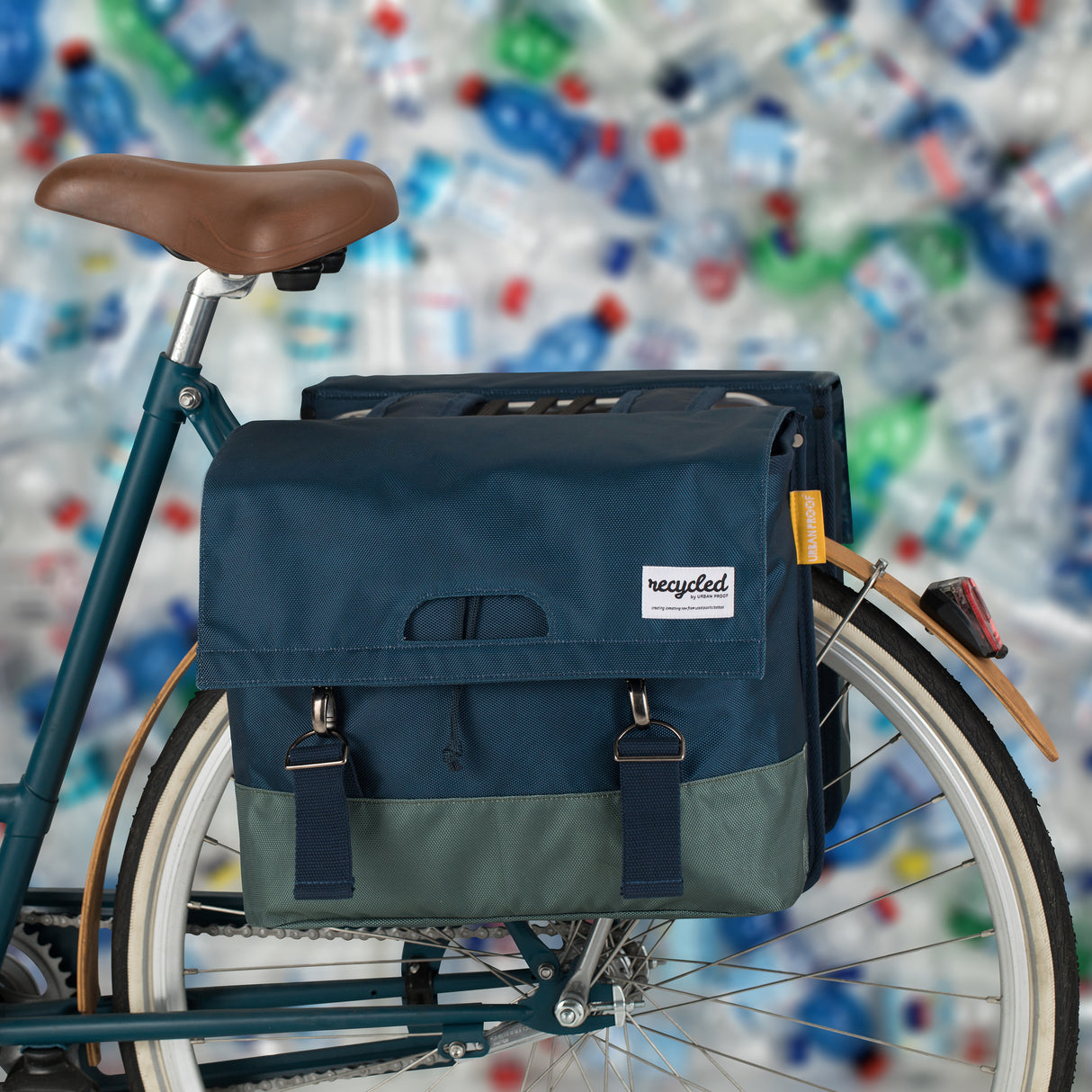 Sac à vélo double vélo urbain à l'épreuve urbaine 40L Green bleu