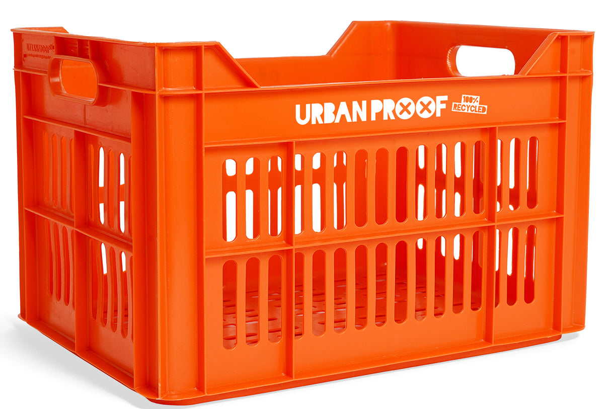 Urbanproof urban bevis cykelkasse genanvendt plast 30L orange 40x30x25 cm