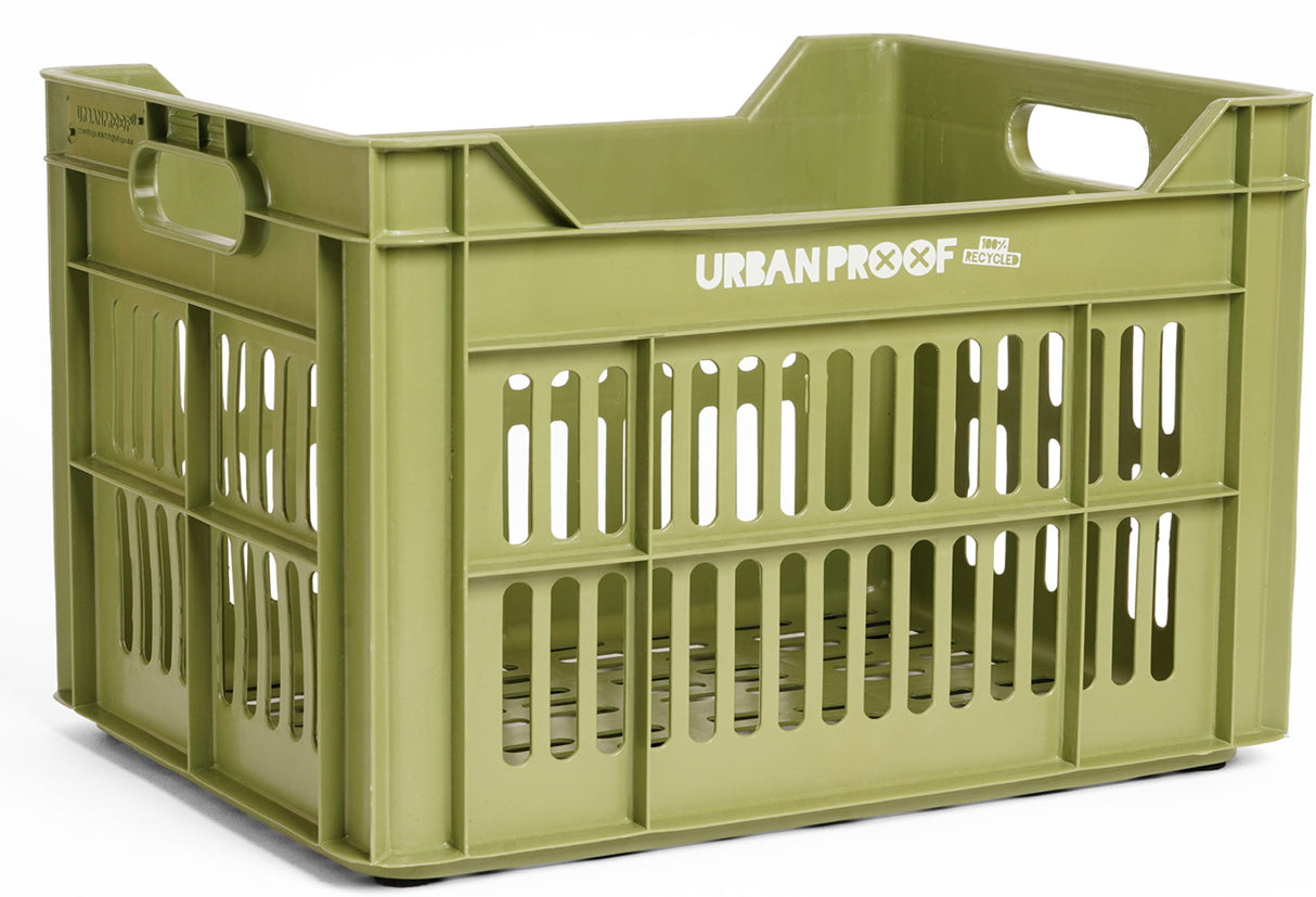 Urban -Profunda Urban Bicycle Crate Plástico reciclado 30L Olive Green 40x30x25 cm