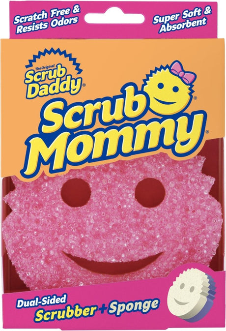 Scrub papa - éponge maman rose - double face anti-rayures