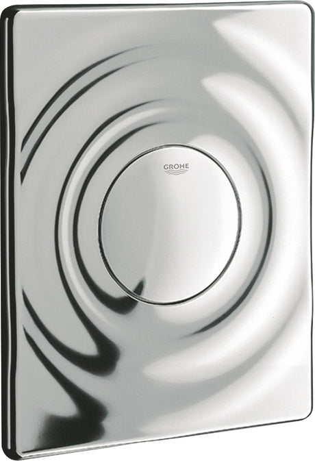 Plaque de commande de toilette Grohe surf simple chasse verticale horizontale chromée