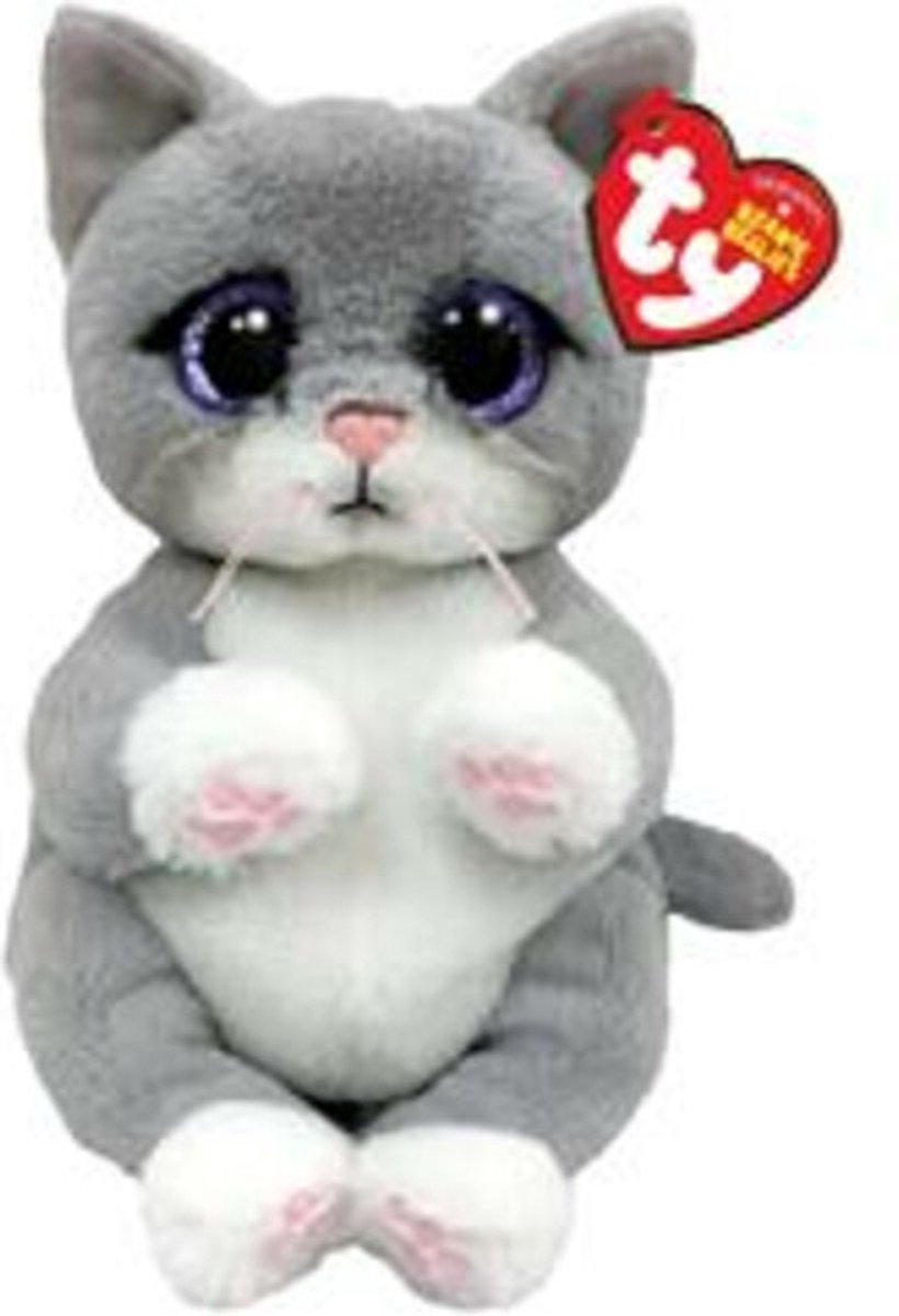 Ty bonnet bébés ventres morgan chat gris, 15cm