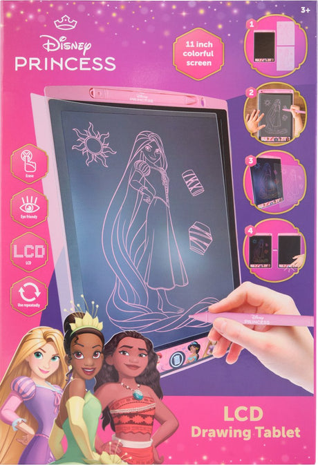 Planche à dessin LCD Twisk Disney Princess 11 pouces arc-en-ciel pour enfants.