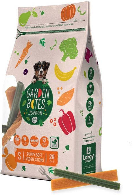 Garden Bites duvoplus - bâtonnets de légumes doux snacks pour chiens - friandises pour chiens - végétarien sans gluten - chiot petit 28pcs