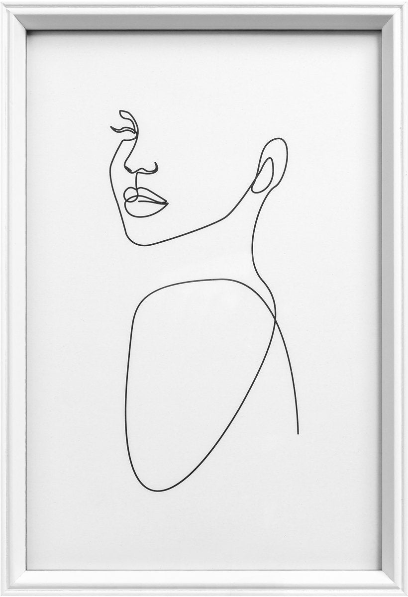 Silhouette Walther - cadre en bois - format photo 20x30 cm - blanc