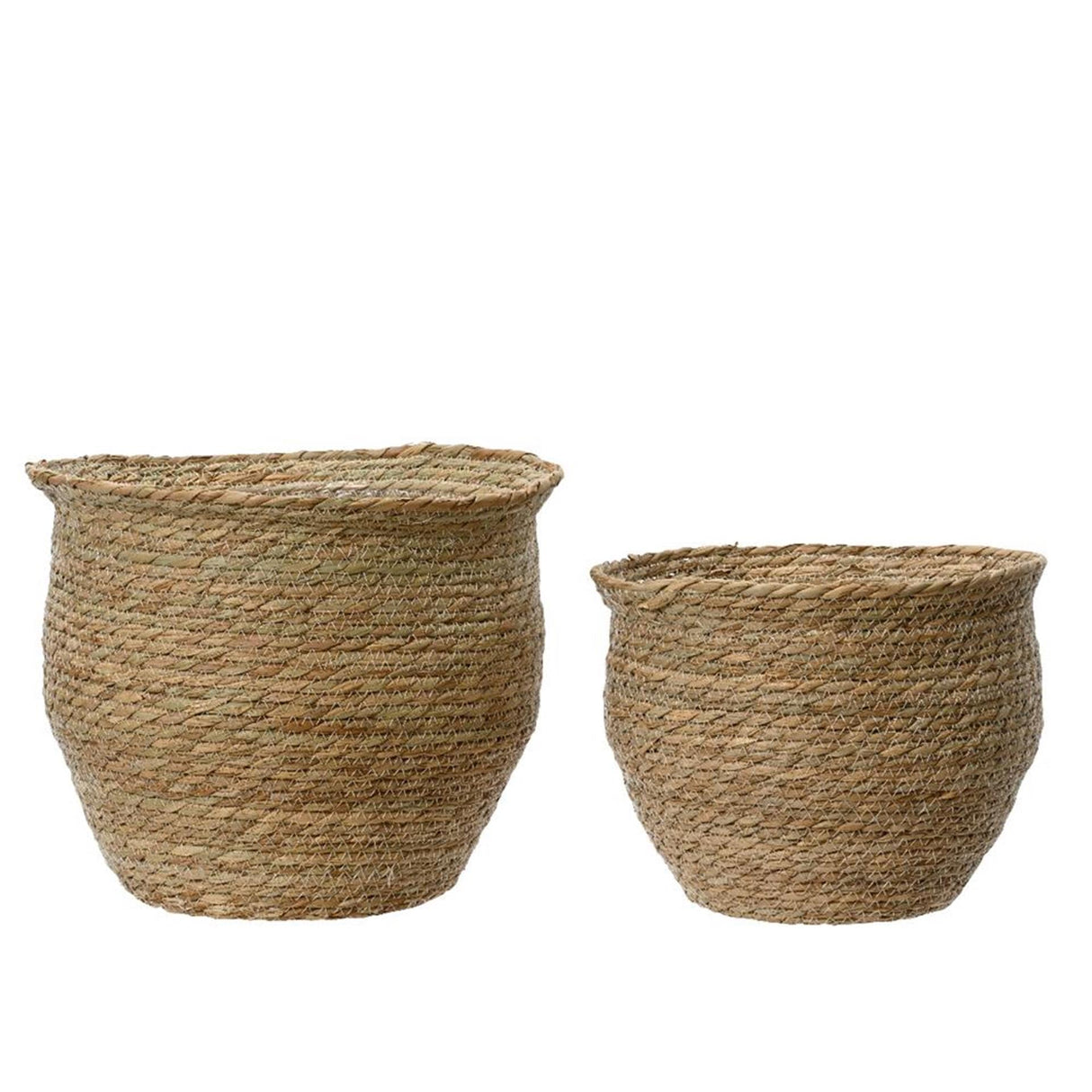 Decoris pot de fleur jonc 2 pièces