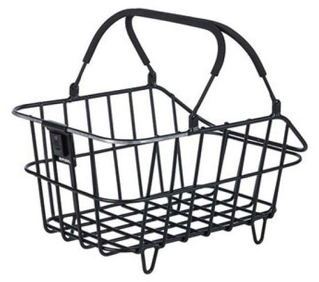 Basil Cento Alu Multi System Nordlicht Bicycle basket on the back Black