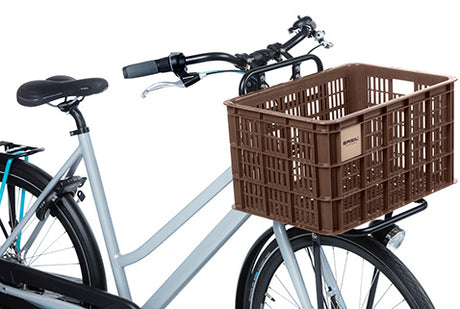 Caisse de vélo de basilic l grand 40 litres brun