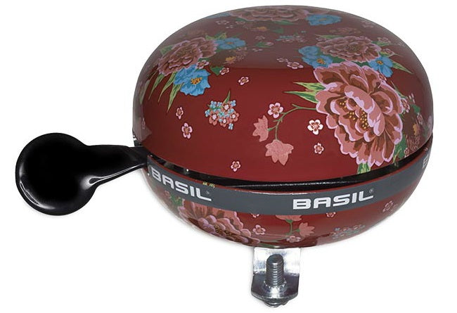 Basil Bloom Bicycle Bell 80 mm rød med blomster