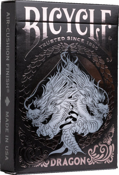 Bicycle dragon noir - cartes à jouer premium - poker - collection ultimes - à collectionner