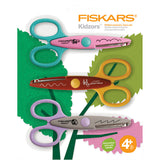 Creativ company fiskars kidzors cisailles à cranter, hippopotame, hérisson chameau, 3 pièces 1 boîte