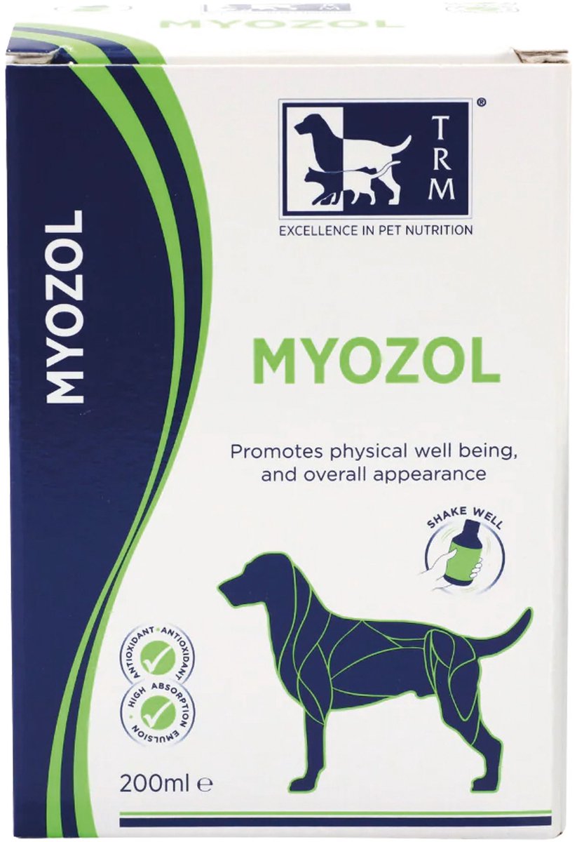 Trm nourriture liquide pour chiens myozol - développement musculaire, 200 ml - aliment complémentaire pour animaux au gamma-oryzanol