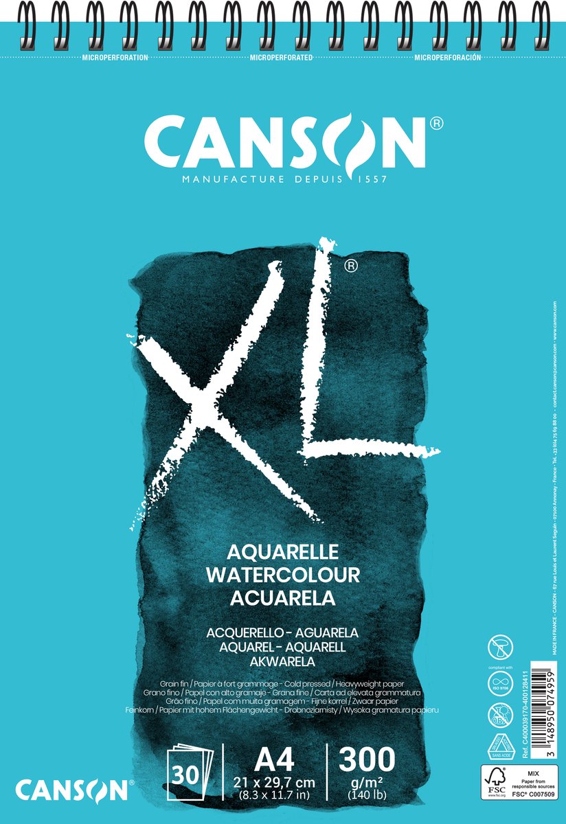 Canson bloc aquarelle aquarelle xl 300 g m² 210 x 297 mm