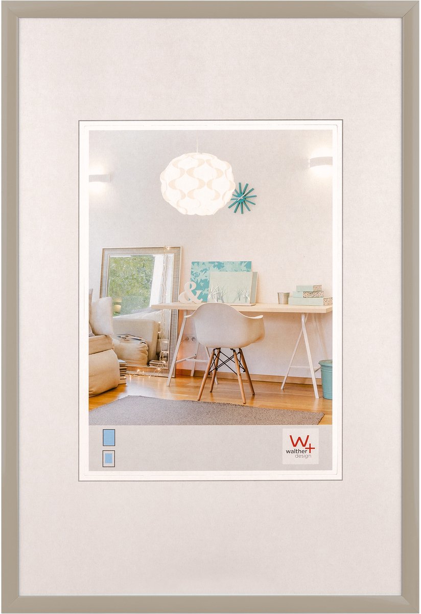Walther new lifestyle - cadre en plastique - format photo 40x50 cm - gris