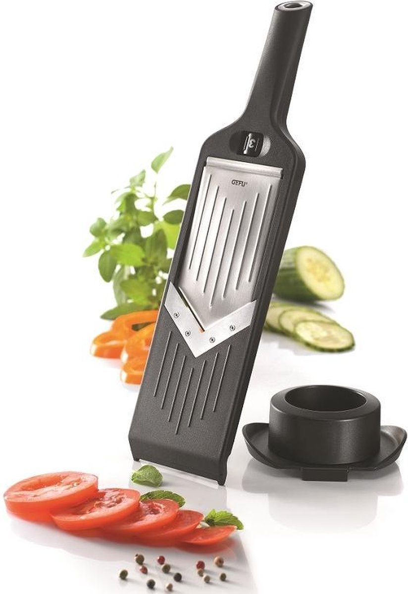 Gefu violon v-mandoline 32,3 cm – réglable 1-5 mm – couteau japonais acier – noir