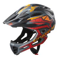 Cratoni Helm C-Maniac Black-Red-Orange Matt S-M