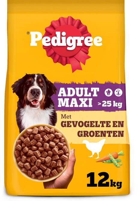 Nourriture pour chien Pedigree - nourriture sèche maxi adulte - volaille et légumes - 12kg