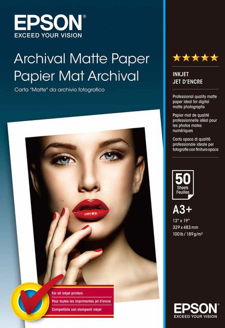Papier photo mat Epson a3+ 50 feuilles 189g