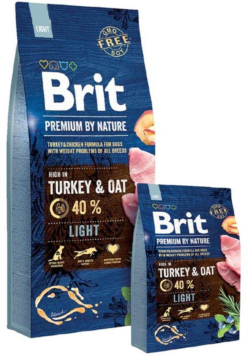 Brit food premium by nature dinde légère 15 kg