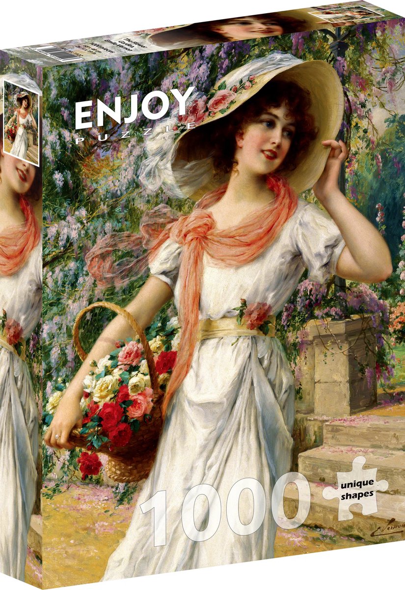 Profitez du puzzle Emile Vernon : le jardin fleuri 1000 pièces