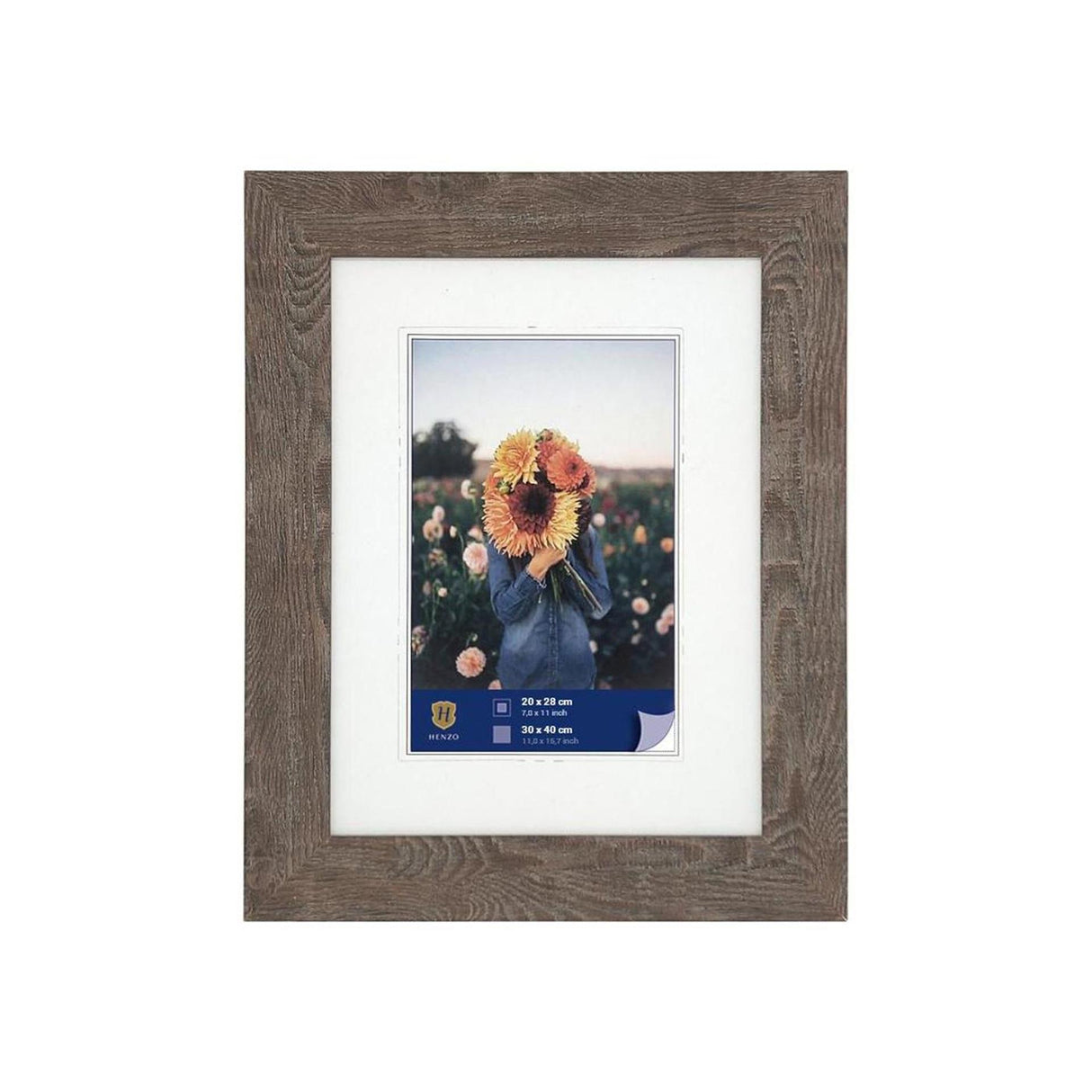 Henzo cadre photo dahlia 30x40cm marron
