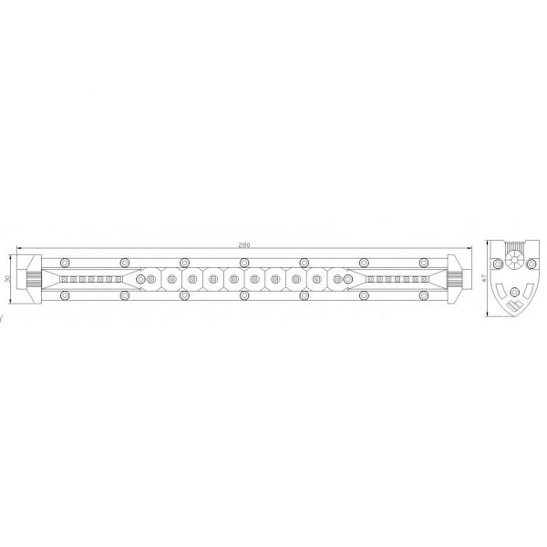 Lampe de travail spot Flood combi 28 cm.