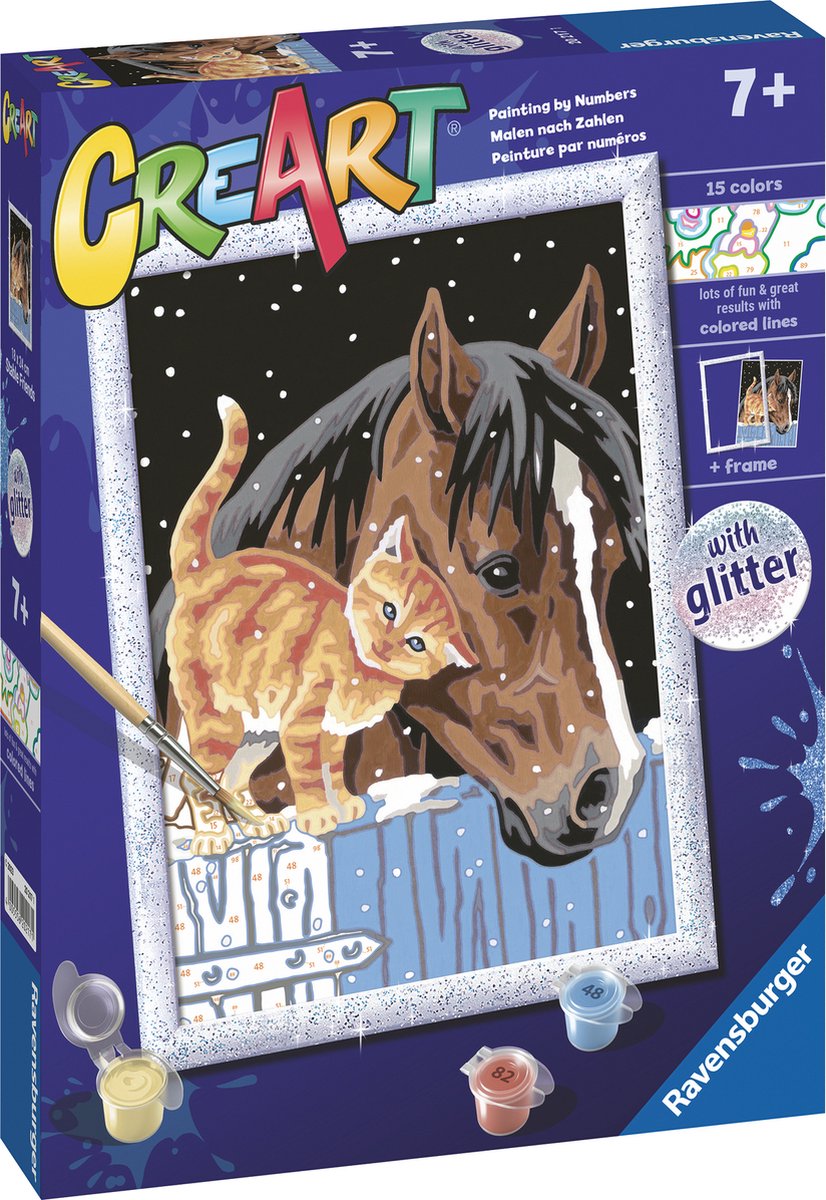 Ravensburger Creart Painting by Number - Friends in the Stable