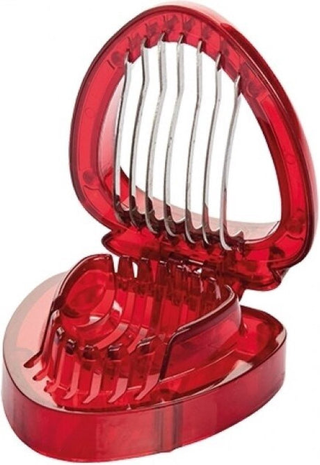 Westmark coupe-fraise aide à la garniture, dimensions : 9,6 x 7,6 x 2,8 cm, plastique inox, rouge, 51742280