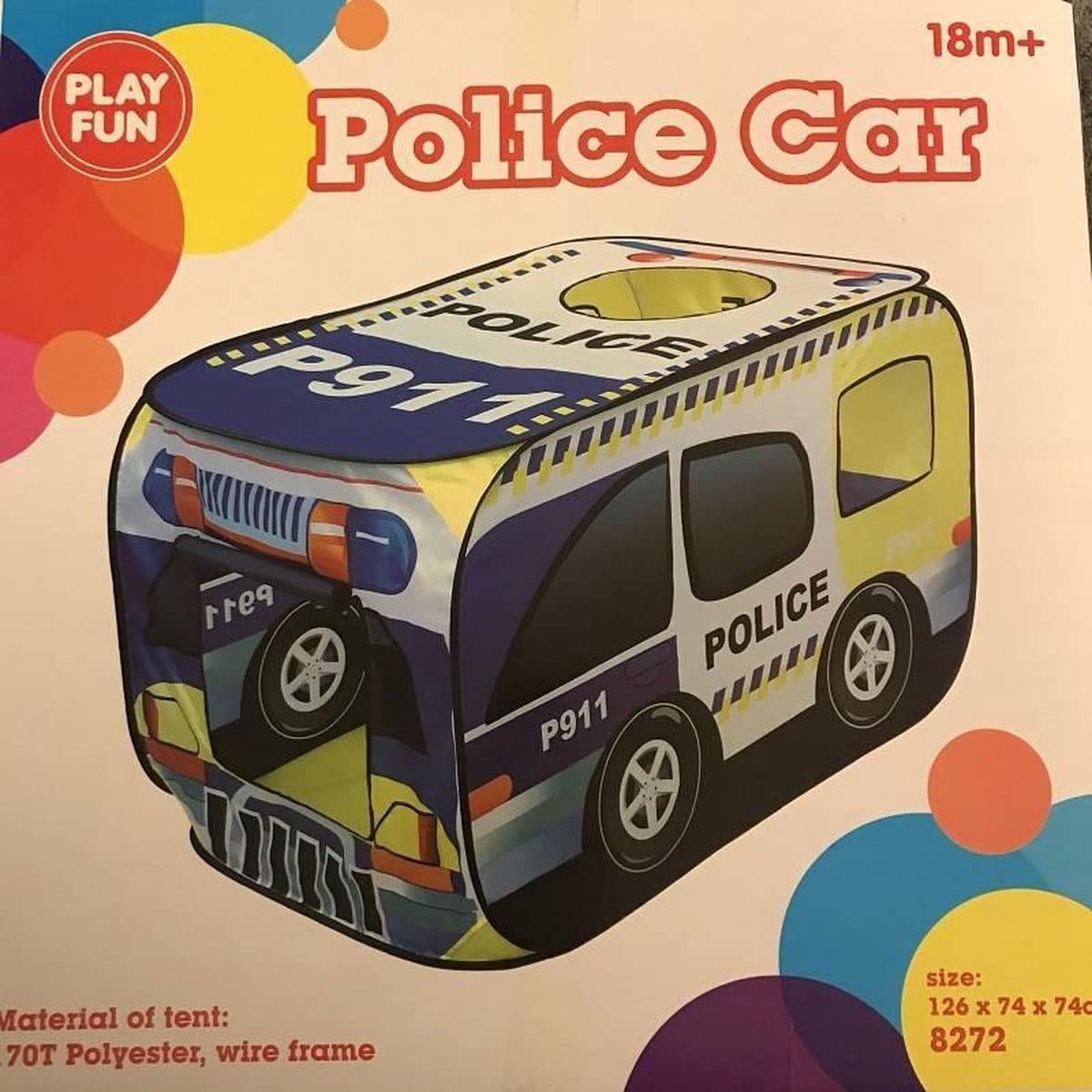 Play fun tente de jeu de police pliable 126x74x74 cm